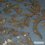 Gold Sequin Mesh, Polyester, 134 gsm — photo 1