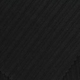 Polyester Stretch Rib Knit Fabric, 310 gsm, 150 cm — Black — photo 1
