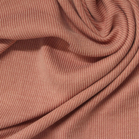 Brown Fine-Marl Interlock Knit, Modal-Poly