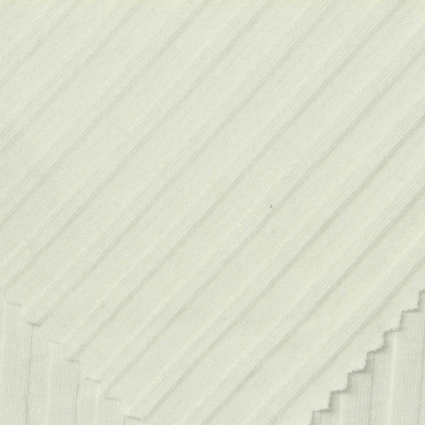 Polyester Viscose Stretch Rib Knit Fabric, 215 gsm — Beige