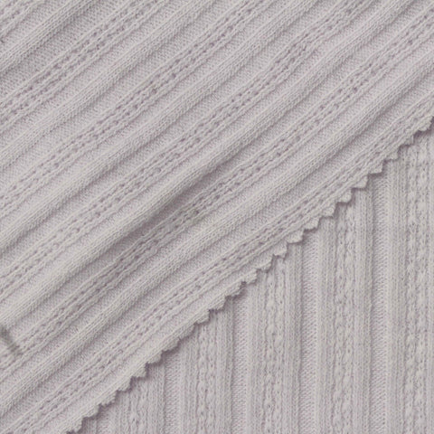 Grey Tone-on-Tone Rib Knit, Cotton-Poly