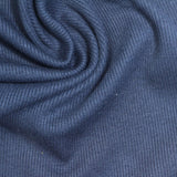 Polyester Cotton Stretch Rib Knit Fabric, 310 gsm, 110 cm — Blue — photo 1