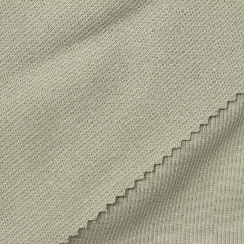 Cotton Stretch Rib Knit Fabric, 270 gsm, 120 cm — Khaki
