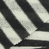 Black Horizontal-Stripe Jersey Knit, Polyester, 210 gsm, 148 cm — photo 1