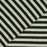 Black Stripes Rib Knit, Cotton — photo 1