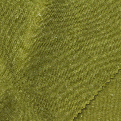 Olive Marl Jersey Knit, Poly-Linen