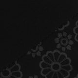 Black Tone-on-Tone Floral Jacquard, Poly-Viscose, 240 gsm — photo 1