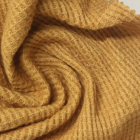 Viscose Polyester Blend Waffle Knit Fabric, 280 gsm, 178 cm — Khaki