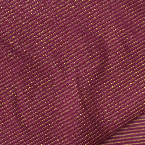 Gold Horizontal-Stripe Chunky Knit, Poly-Metallic