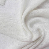 Polyester Viscose Stretch Chunky Knit Fabric, 156 gsm, 190 cm — White — photo 1