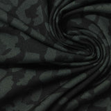 Dark Green Leopard Jersey Knit, Polyester — photo 1