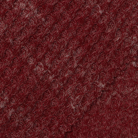 Deep Red Heathered-Marl Rib Knit, Polyester