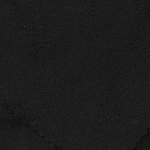Nylon Stretch Interlock Knit Fabric, 225 gsm, 160 cm — Black