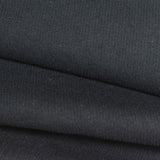 Cotton Polyester Stretch Rib Knit Fabric, 320 gsm, 120 cm — Black — photo 1