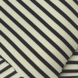 Black Horizontal-Stripe Knit, Polyester — photo 1