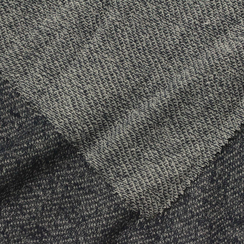 Dark Grey Marl French Terry, Poly-Viscose, 175 gsm