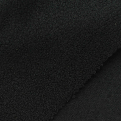 Polyester Cotton Knit Fabric, 350 gsm, 185 cm — Black