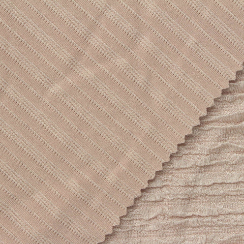 Polyester Stretch Knit Fabric, 228 gsm, 161 cm — Beige