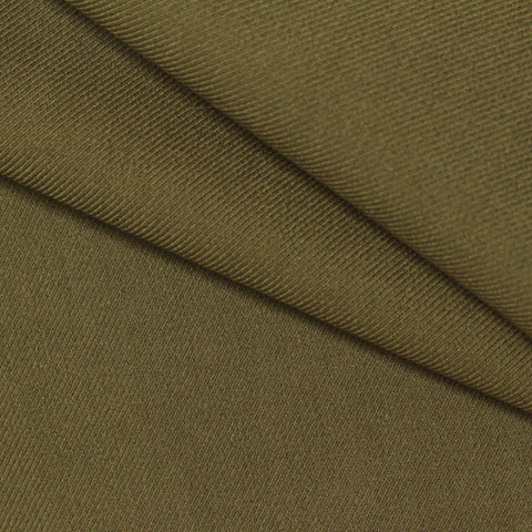 Polyester Viscose Stretch Woven Fabric, 250 gsm, 150 cm — Khaki