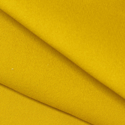 Brushed Cotton Stretch Sateen Fabric, 330 gsm, 147 cm — Yellow