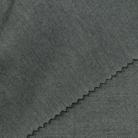 Dark Grey Marl Piqué Knit, Poly-Cotton, 235 gsm
