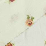 Orange Floral Crepe, Viscose, 120 gsm — photo 1