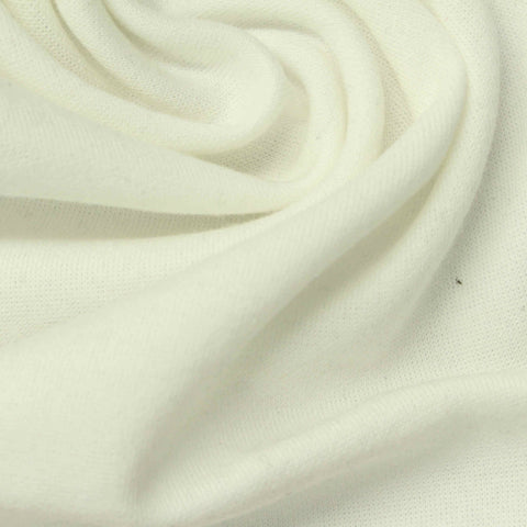 Tencel Lyocell Cotton Blend Scuba Knit Fabric, 260 gsm — White