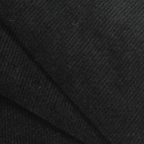 Polyester Stretch Knit Fabric, 390 gsm, 160 cm — Black