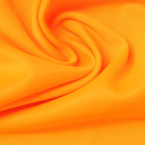 Polyester Stretch Scuba Knit Fabric, 230 gsm, 160 cm — Orange