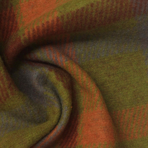Olive Bold-Plaid Jacquard, Poly-Viscose