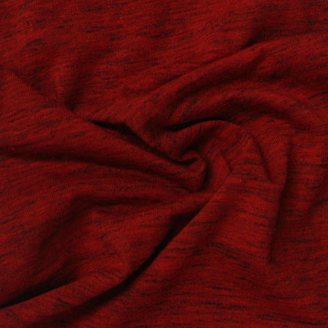 Cotton Polyester Stretch Jersey Knit Fabric, 160 gsm, 175 cm — Red