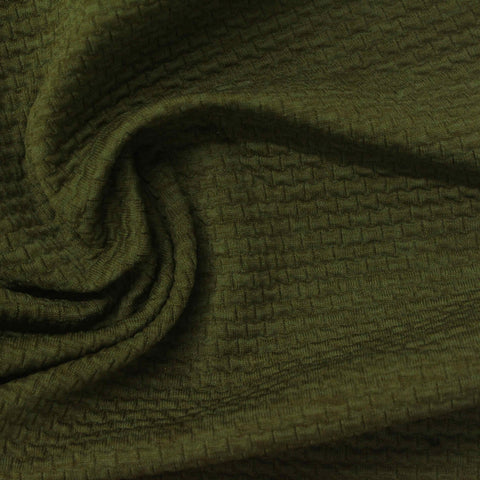 Plaid 100% Polyester Interlock Knit Fabric, 230 gsm, 158 cm — Green