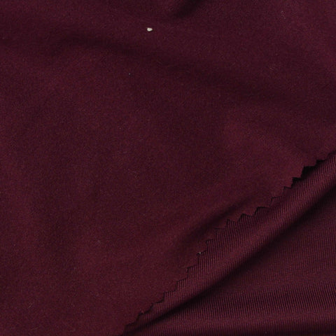 Brushed Polyester Stretch Milk Silk Knit Fabric, 140 gsm, 153 cm — Red