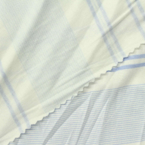 Blue Stripes Jersey Knit, Viscose