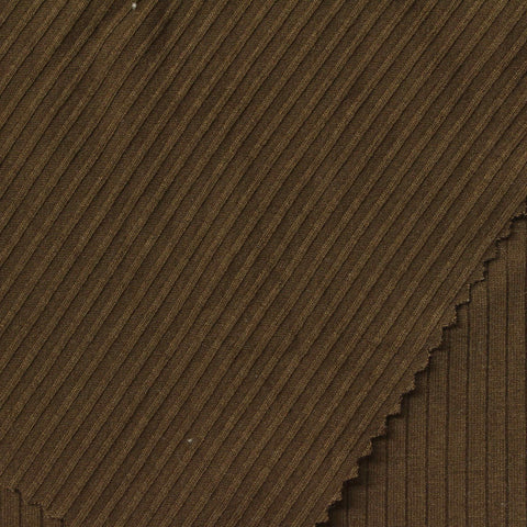 Viscose Stretch Rib Knit Fabric, 270 gsm, 120 cm — Khaki, ref EF-255265