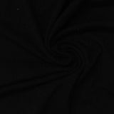 Brushed Polyester Stretch ITY Knit Fabric, 215 gsm, 160 cm — Black — photo 1