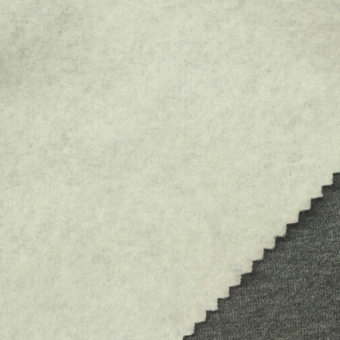 Grey Marl French Terry, Cotton-Poly, 285 gsm