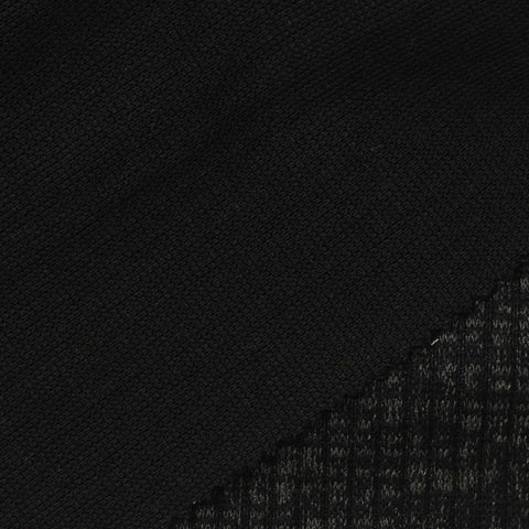 Black Textured Rib Knit, Polyester