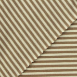 Brown Horizontal-Stripe Jersey Knit, Poly-Viscose — photo 1