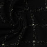 Black Check Interlock Knit, Polyester, 320 gsm — photo 1
