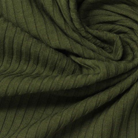 Rib Knit Fabric, 150 gsm, 135 cm — Green