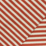 Terracotta Horizontal-Stripe Interlock Knit, Polyester — photo 1