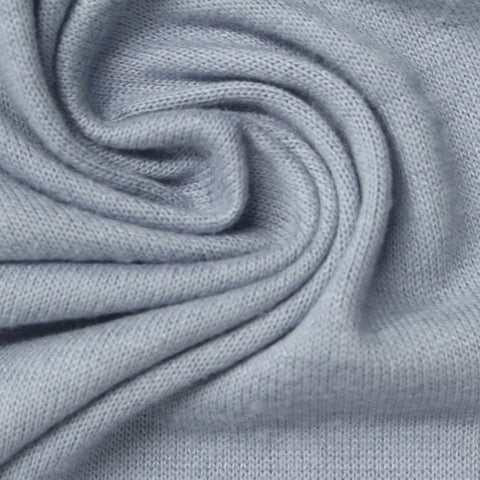 Brushed Viscose Polyester Stretch Jersey Knit Fabric, 220 gsm — Blue