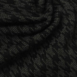 Black Houndstooth Knit, Polyester, 300 gsm — photo 1