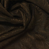Dark Brown Tone-on-Tone Leaf Pointelle Knit, Polyester — photo 1