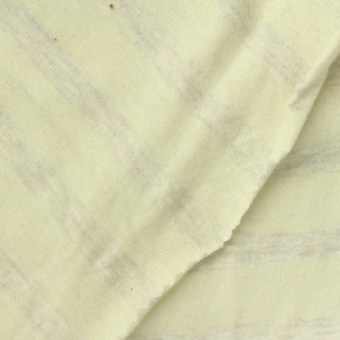 Light Yellow Horizontal-Stripe Jersey Knit, Cotton