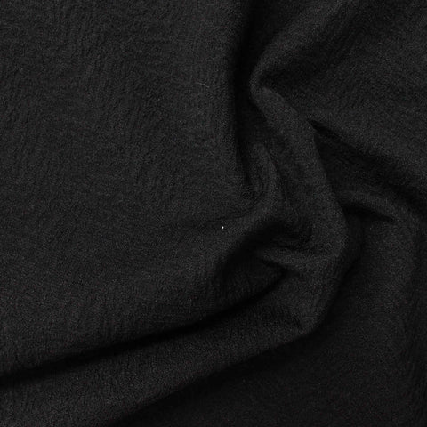 Jacquard 100% Polyester Knit Fabric, 258 gsm, 155 cm — Black