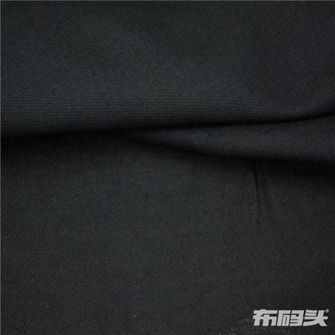 Polyester Cotton Twill Fabric, 115 gsm, 63 cm — Black