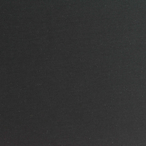 Polyester Viscose Blend Stretch Ponte Knit Fabric, 210 gsm, 150 cm — Black