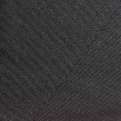 Ponte Knit Fabric, 185 gsm, 150 cm — Black